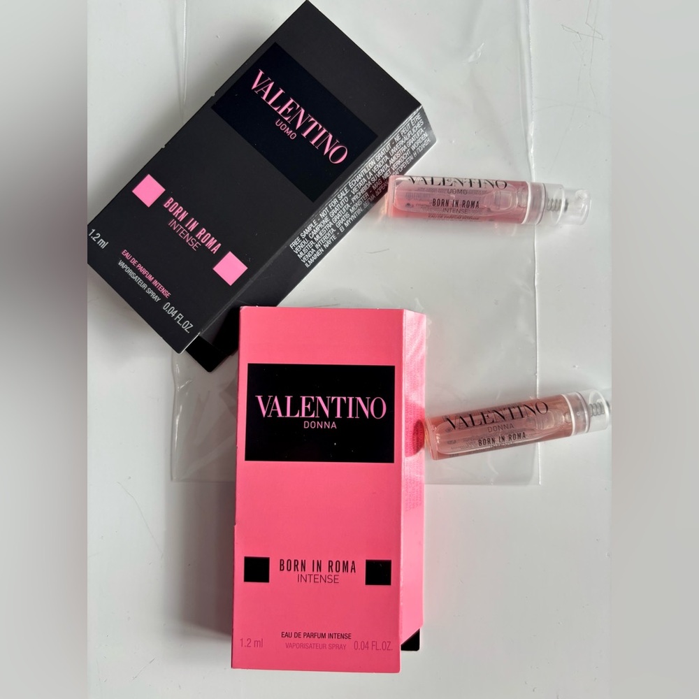 NWT Valentino Born in Roma sample vials of Donna & Uomo set